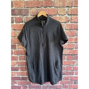 Legendary Outfitters Womens Gray 1/4 Zip Short Sleeve Mini Dress Size 2XL